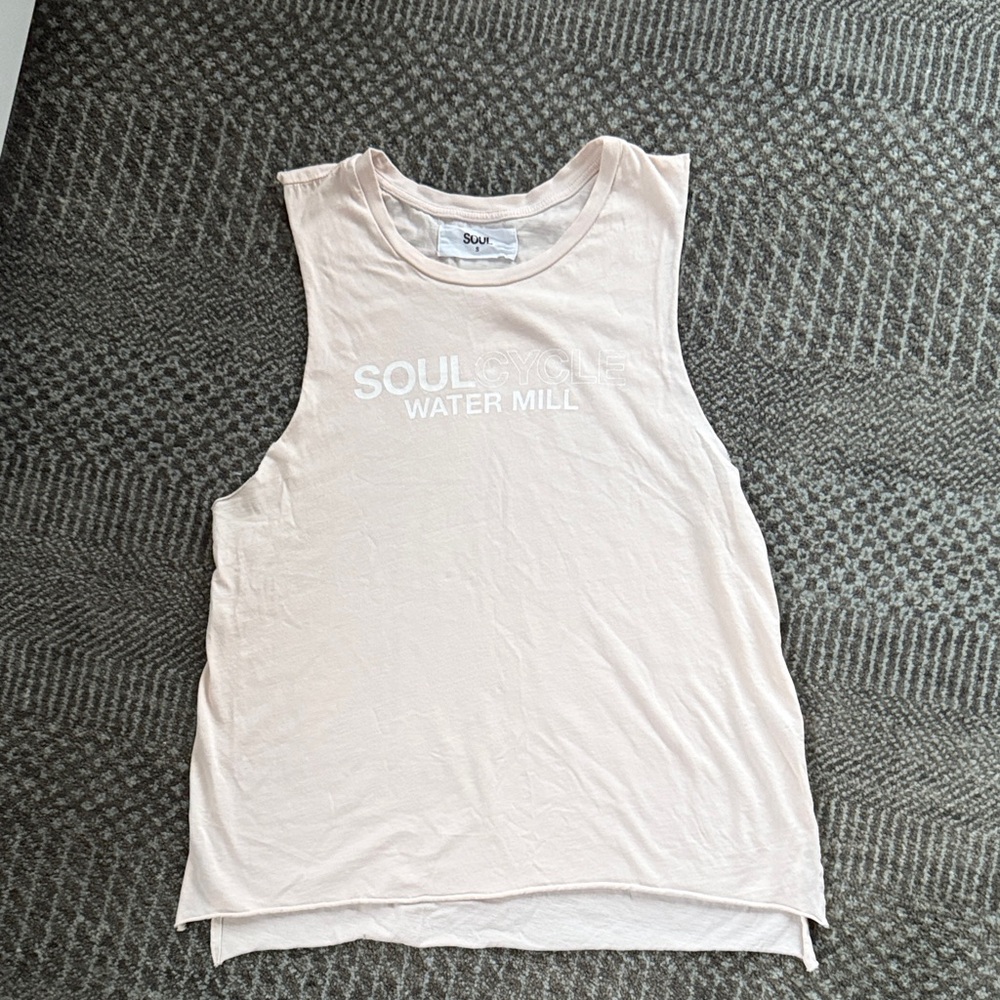 SoulCycle water mill Light Pink Muscle Tee